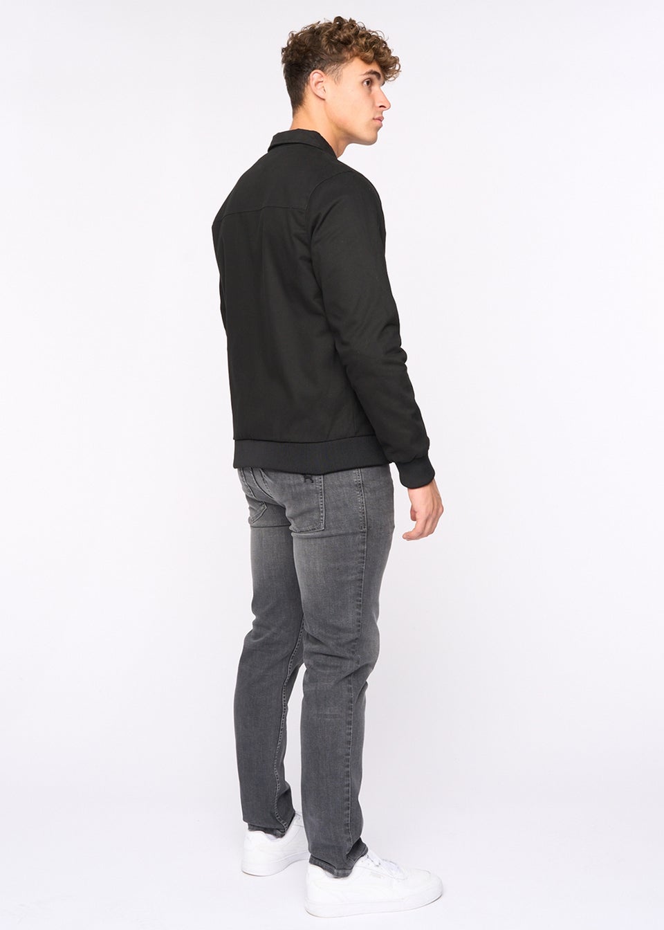 Bewley & Rich Black Dartmoore Harrington Twill Jacket