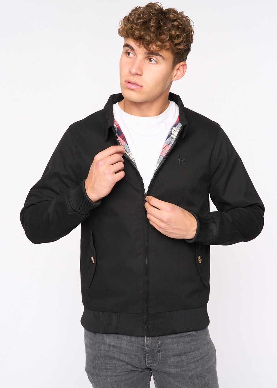 Bewley & Rich Black Dartmoore Harrington Twill Jacket