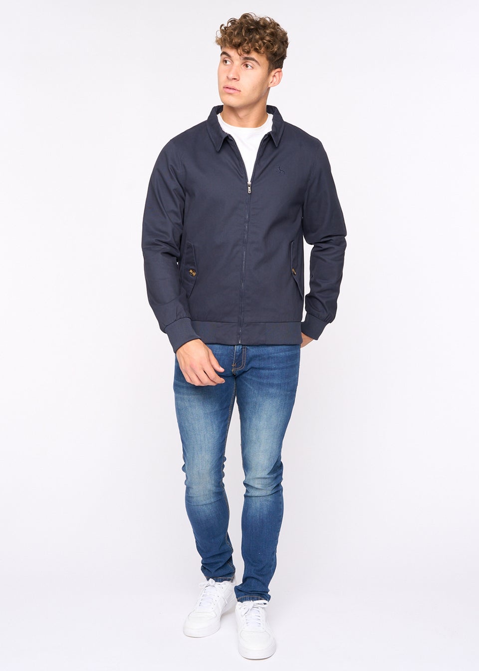 Bewley & Rich Navy Dartmoore Harrington Twill Jacket