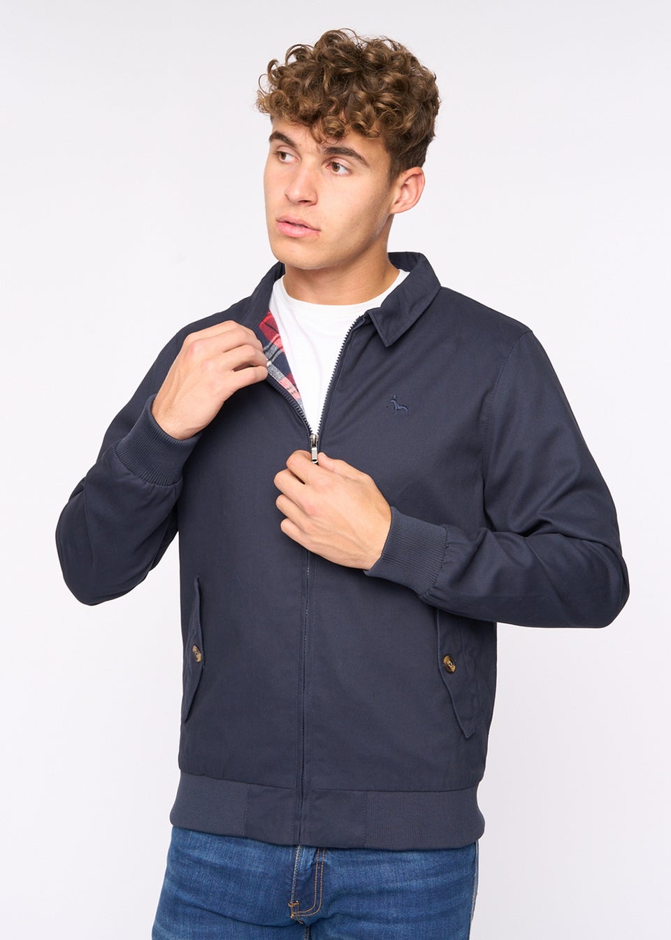 Bewley & Rich Navy Dartmoore Harrington Twill Jacket