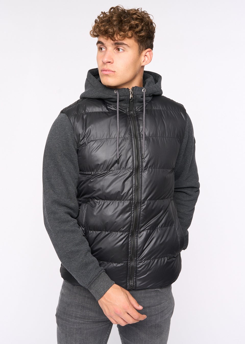 Bewley & Rich Black Brookes Jersey Puffer Jacket