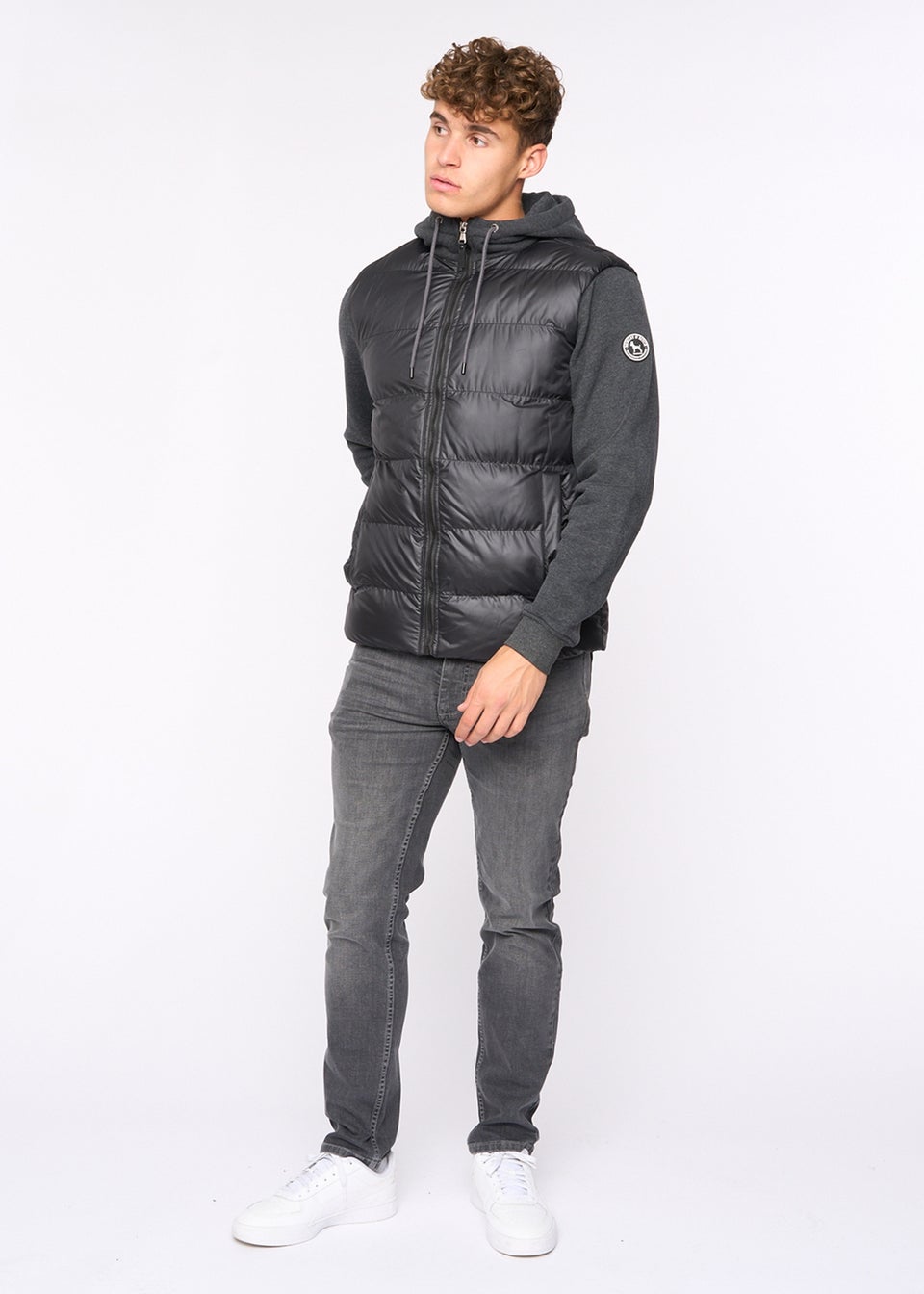 Bewley & Rich Black Brookes Jersey Puffer Jacket