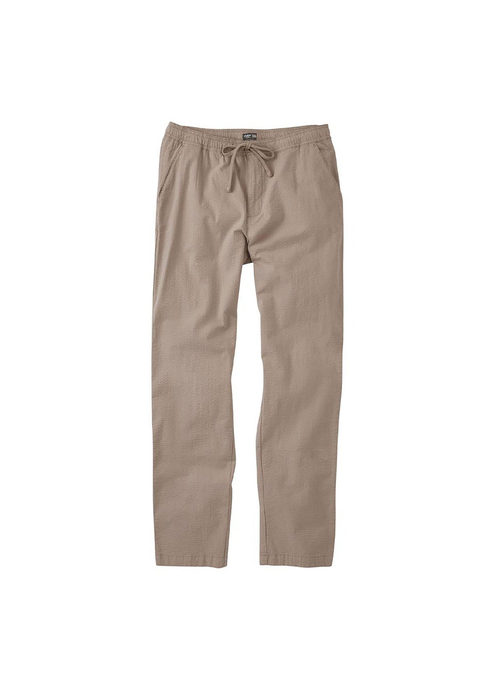 Cotton Traders Mushroom Stretch Seersucker Trousers