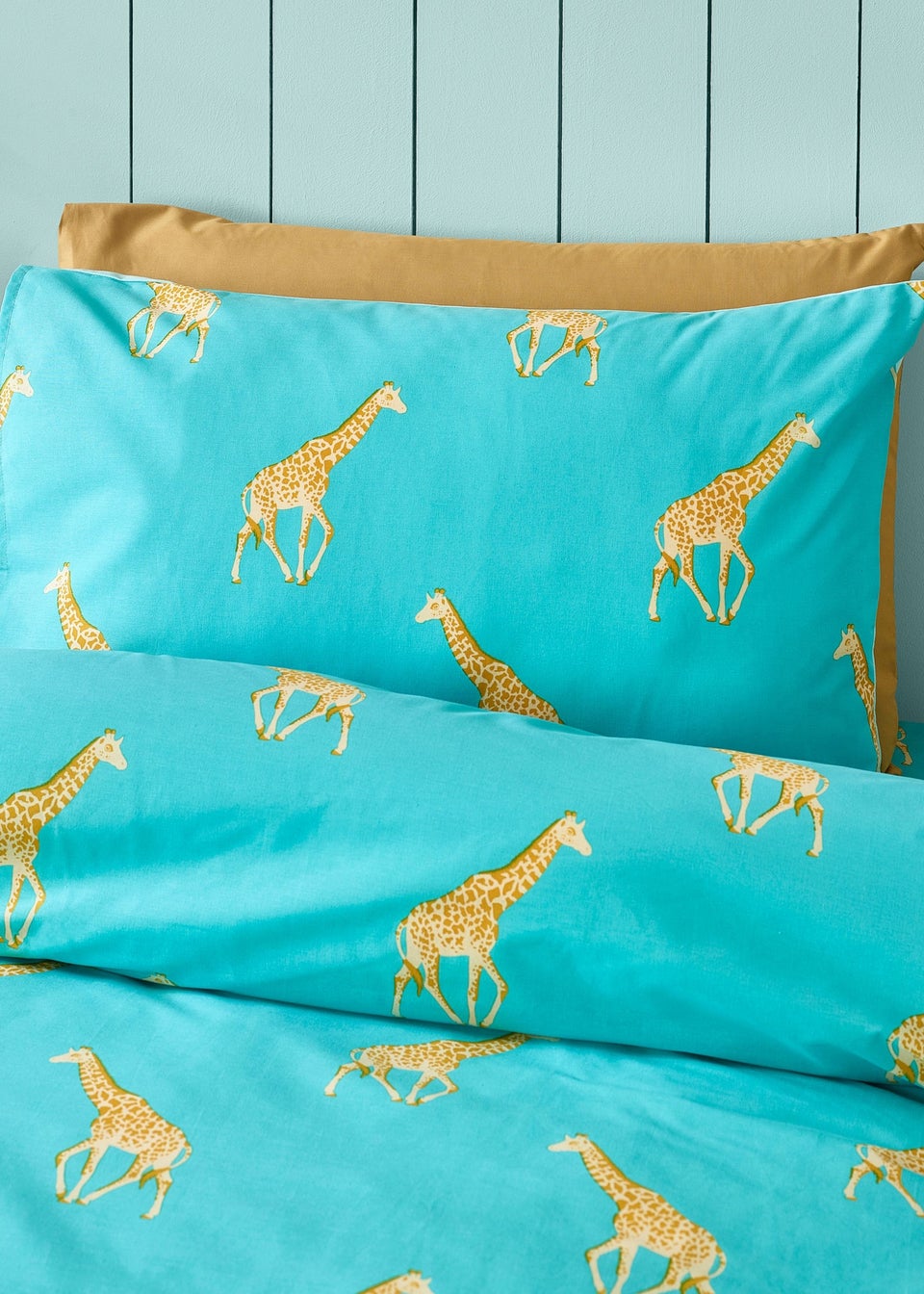 Catherine Lansfield Kids Havin A Giraffe Blue Reversible Duvet Cover Set