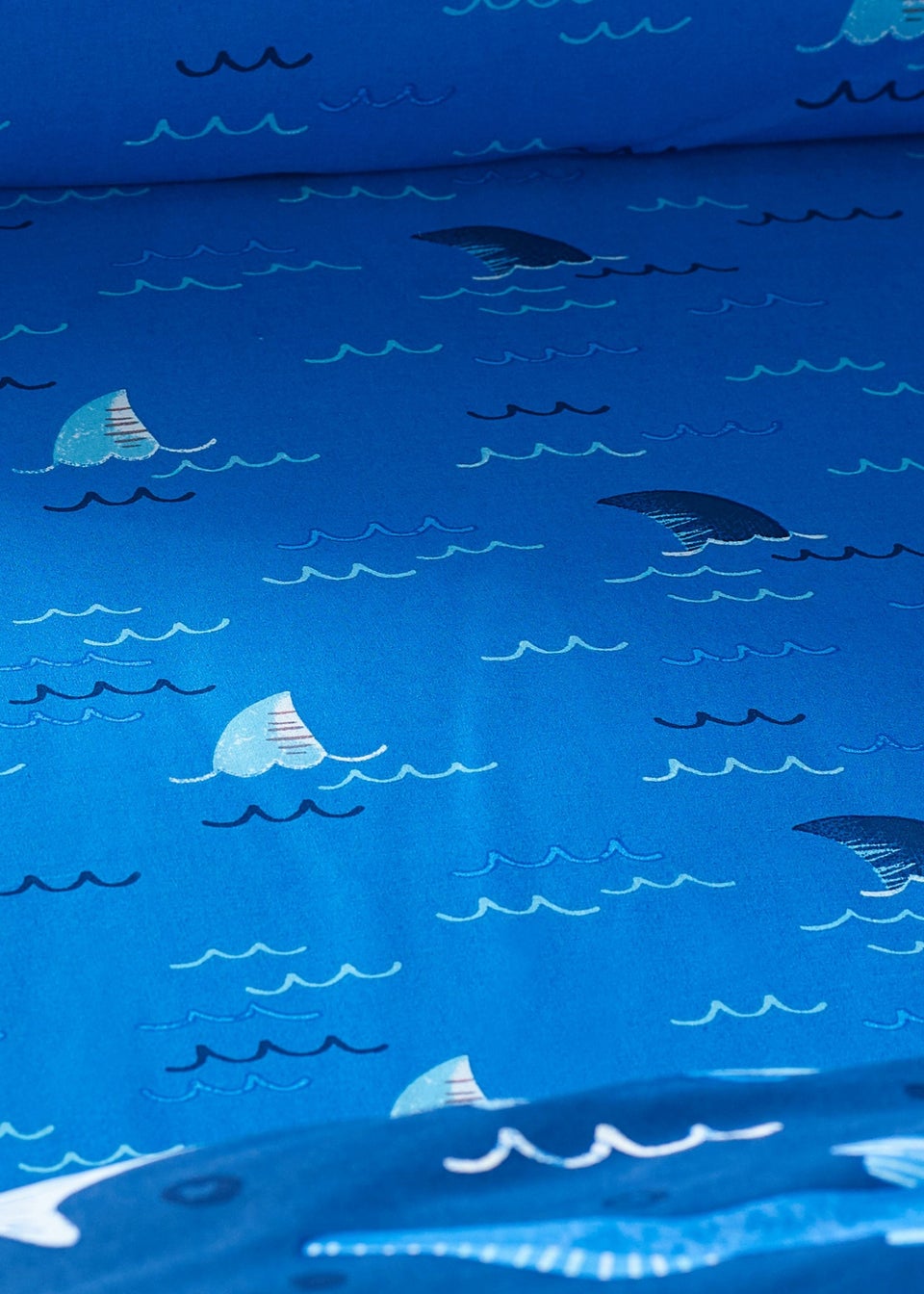 Catherine Lansfield Kids Blue Jawsome Shark Fitted Sheet