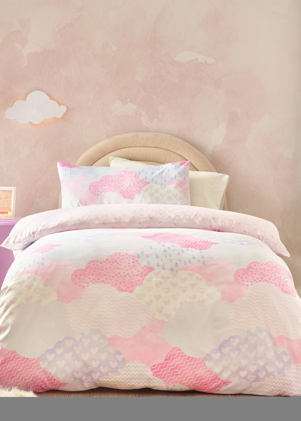 Catherine Lansfield Kids Soft as a Cloud Double Duvet Cover Set Pink