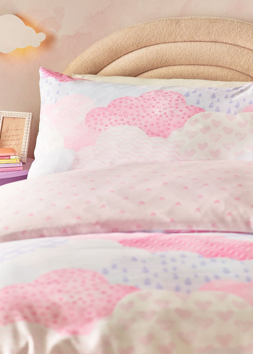 Catherine Lansfield Kids Soft as a Cloud Pink Pastel Duvet Cover Set