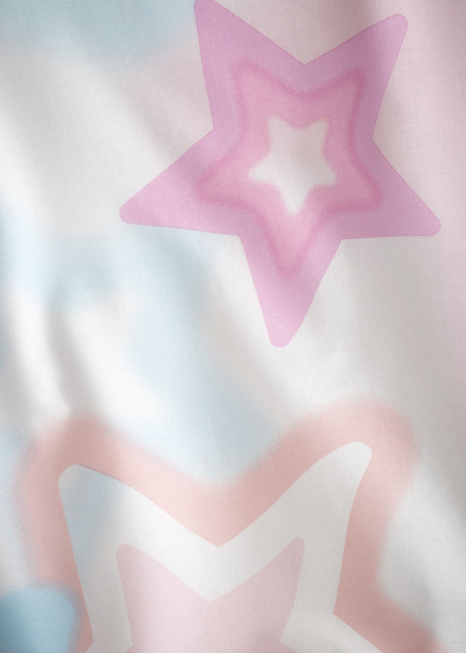 Catherine Lansfield Ombre Stars Reversible White Pastel Duvet Cover Set