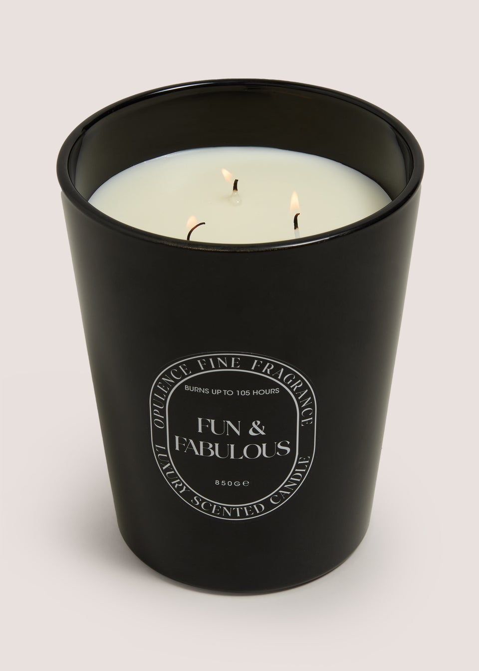 Black Fun & Fabulous Large Candle