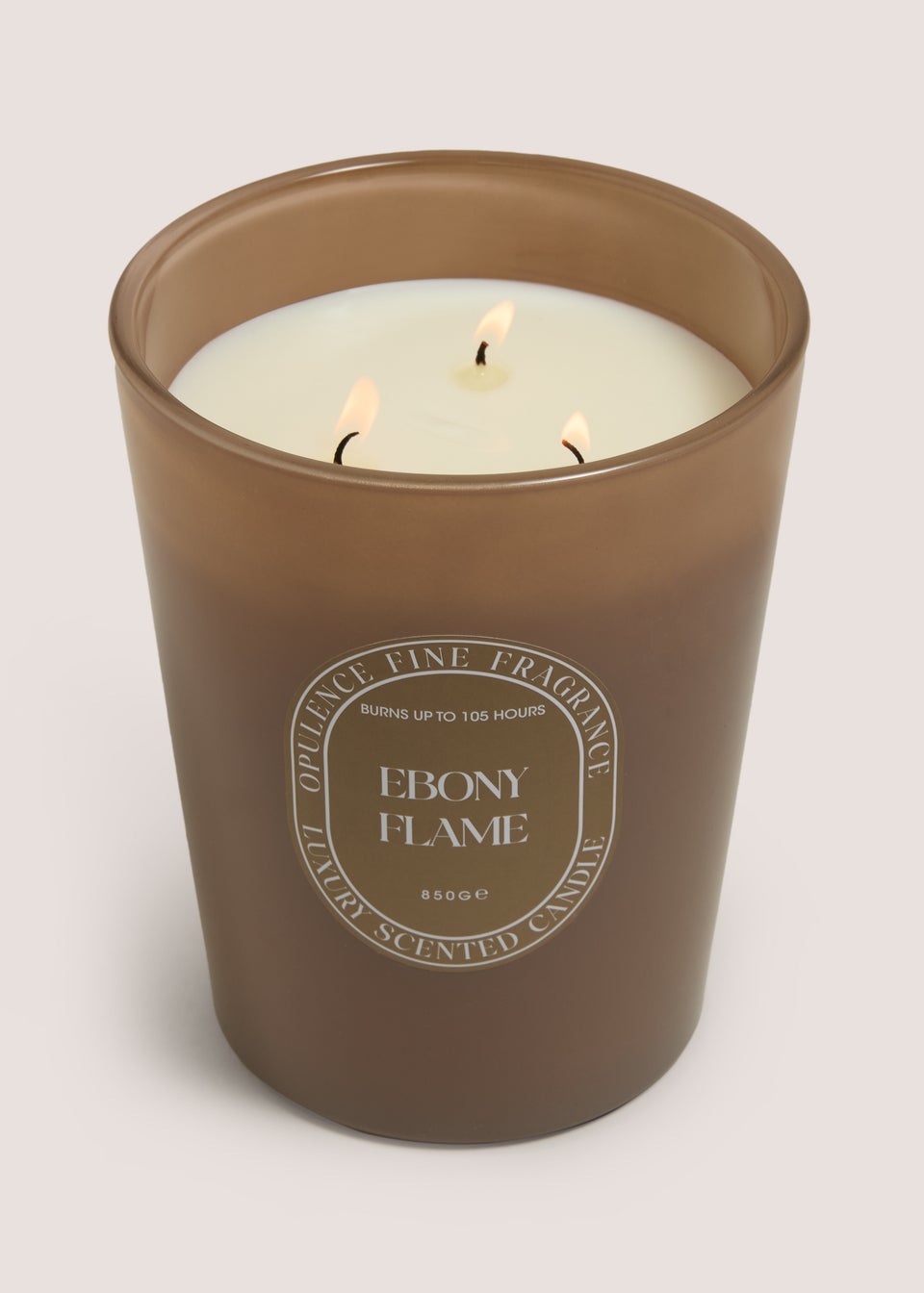 Brown Ebony Flame Large Candle