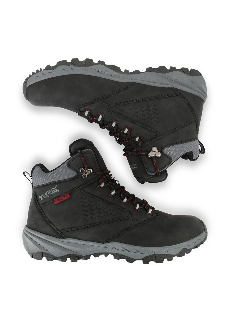 Regatta Black/Red Amble Water Repellent Walking Boots