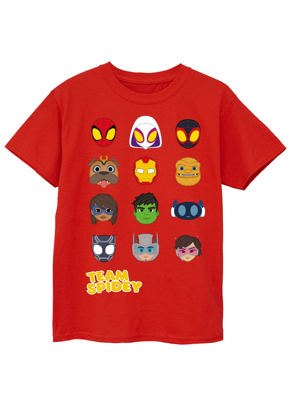 Marvel Spidey Team Faces Kids Red Graphic T-Shirt (3-13 Years)