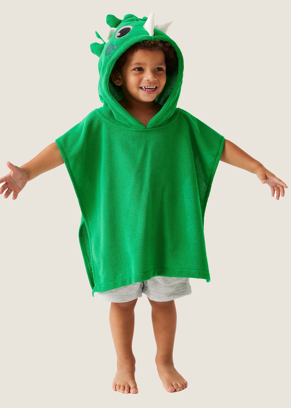 Regatta Dark Green The Dino Jelly Bean Kids Animal Robe (1-6 Years)