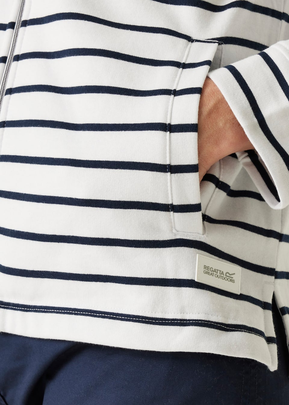 Regatta White/Navy Multi Stripe Bayletta II Hoody