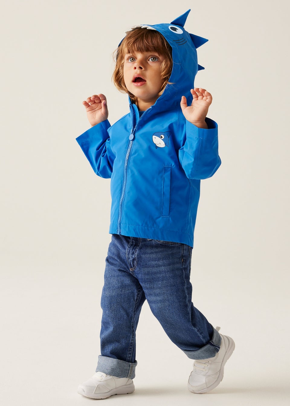 Regatta Hawaiian Azure Blue Kids Animal Lightweight Hydrofort Jacket (6 Months - 6 Years)