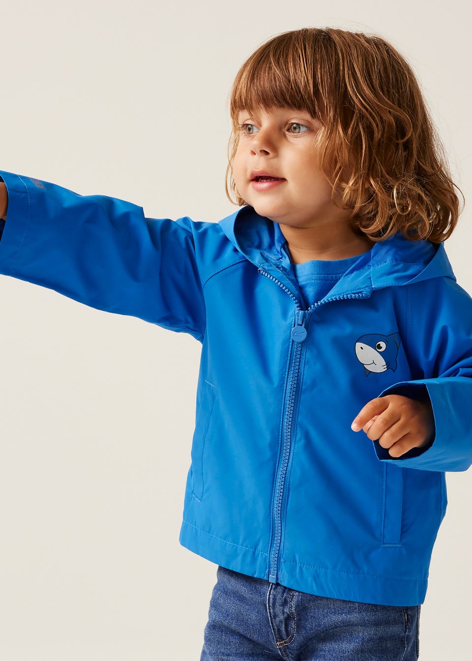 Regatta Hawaiian Azure Blue Kids Animal Lightweight Hydrofort Jacket (6 Months - 6 Years)