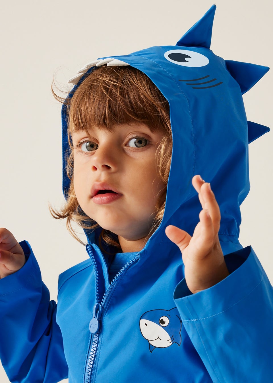 Regatta Hawaiian Azure Blue Kids Animal Lightweight Hydrofort Jacket (6 Months - 6 Years)