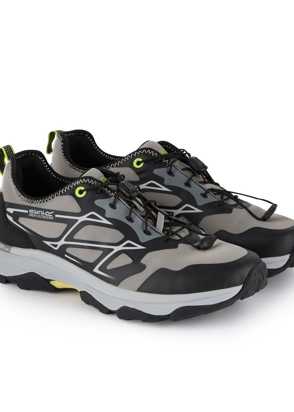 Regatta Grey/Black Lime Blaze Water Repellent Trainers