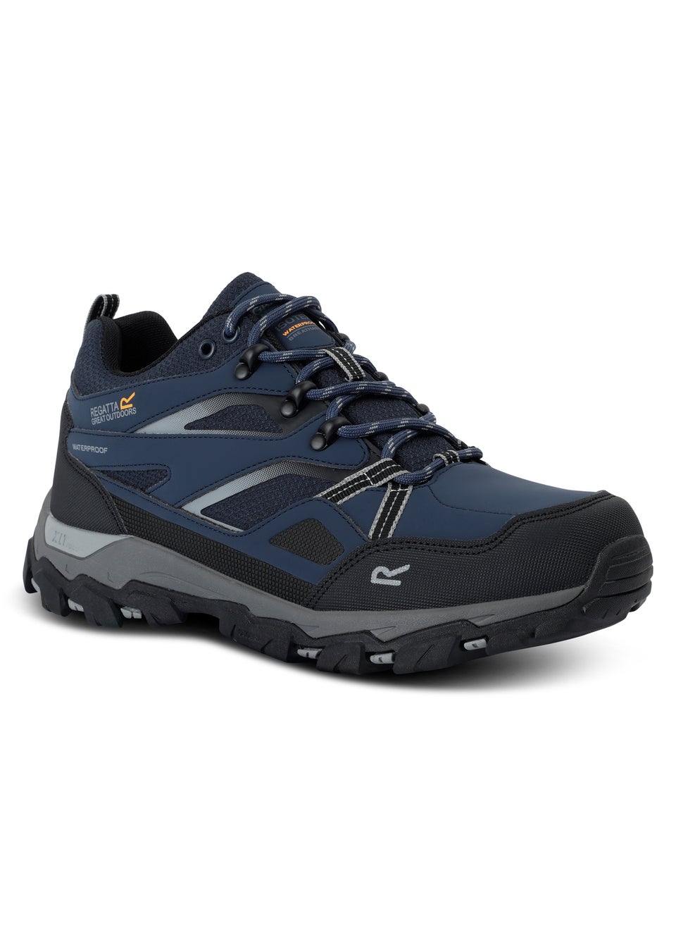 Regatta Navy Dark Steel Holcombe Low III Waterproof Breathable Isotex Walking Shoes