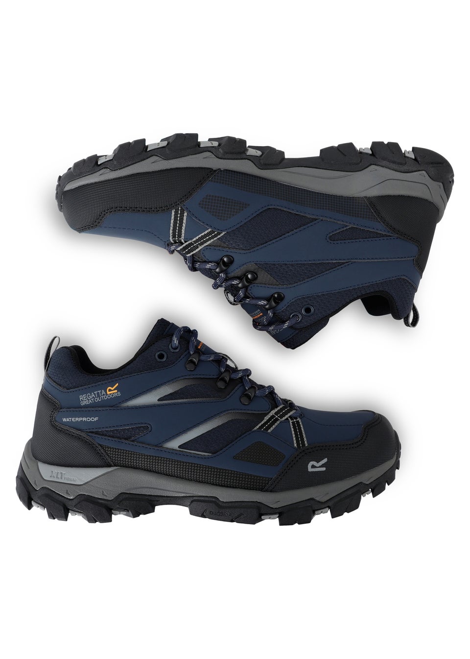 Regatta Navy Dark Steel Holcombe Low III Waterproof Breathable Isotex Walking Shoes