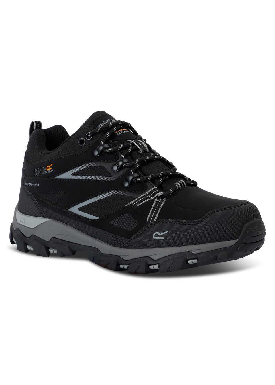 Regatta Black Granite Holcombe Low III Waterproof Breathable Isotex Walking Shoes