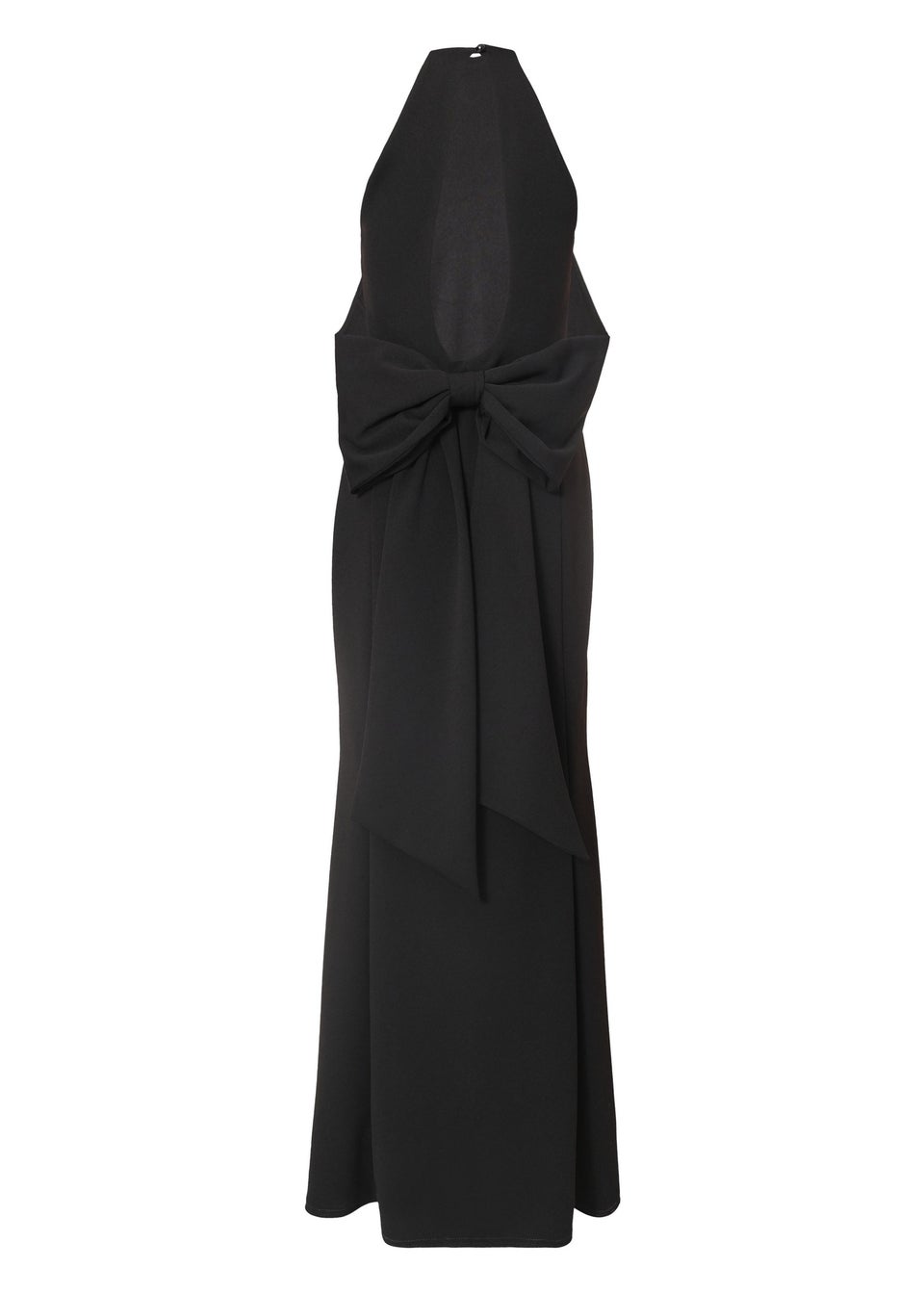 Quiz Black Halter Neck Fishtail Maxi Dress