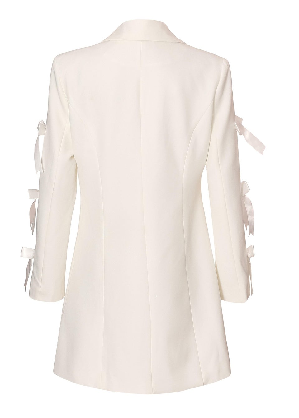 Quiz White Bow Sleeve Blazer Dress