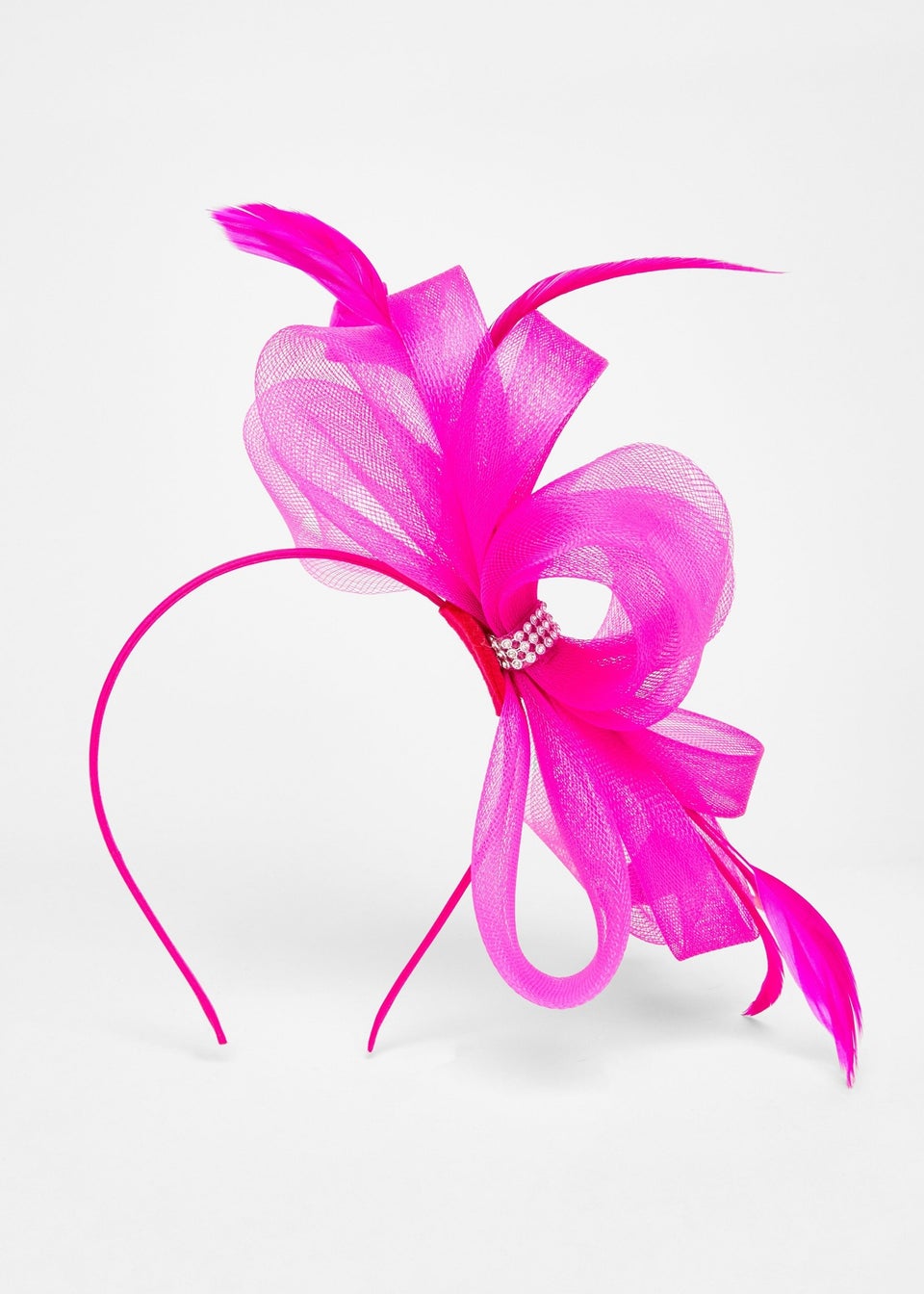 Quiz Fuschia Diamante Bow Headband Fascinator