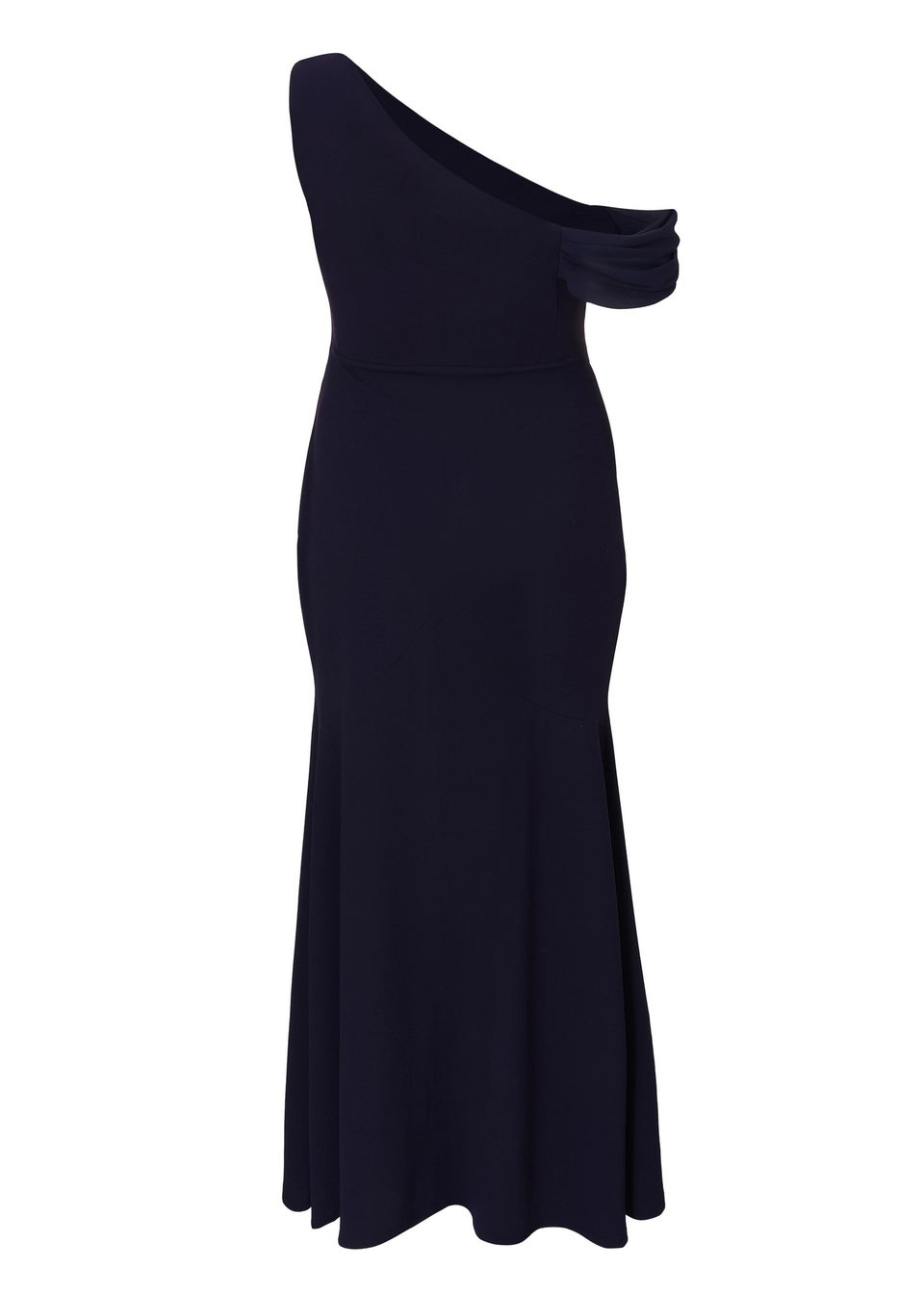 Quiz Navy Curve Drop Sleeve Maxi Dress