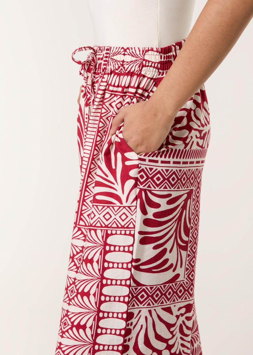 Blue Vanilla Red Abstract Print Trousers