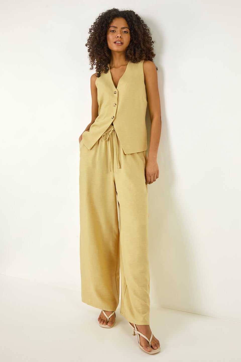 Dusk Lime Dusk Elasticated Waist Wide Leg Trouser