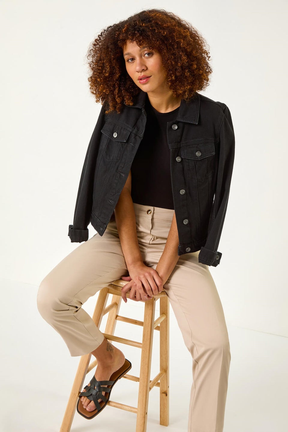 Roman Stone Cotton Stretch Cropped Trouser