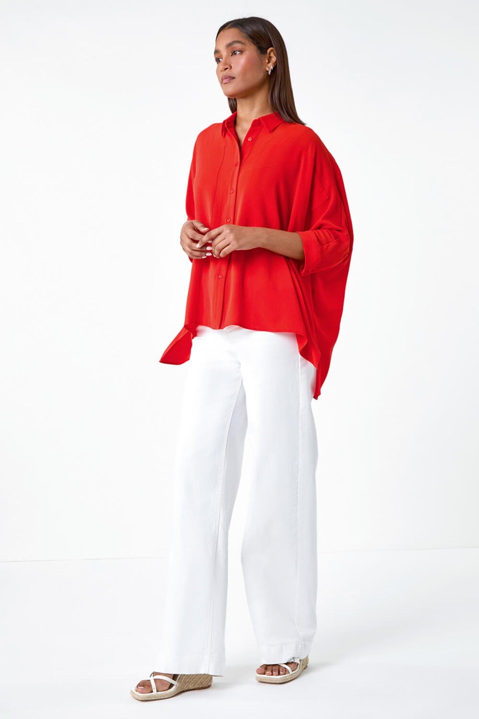 Roman Orange Relaxed Smart Stretch Shirt