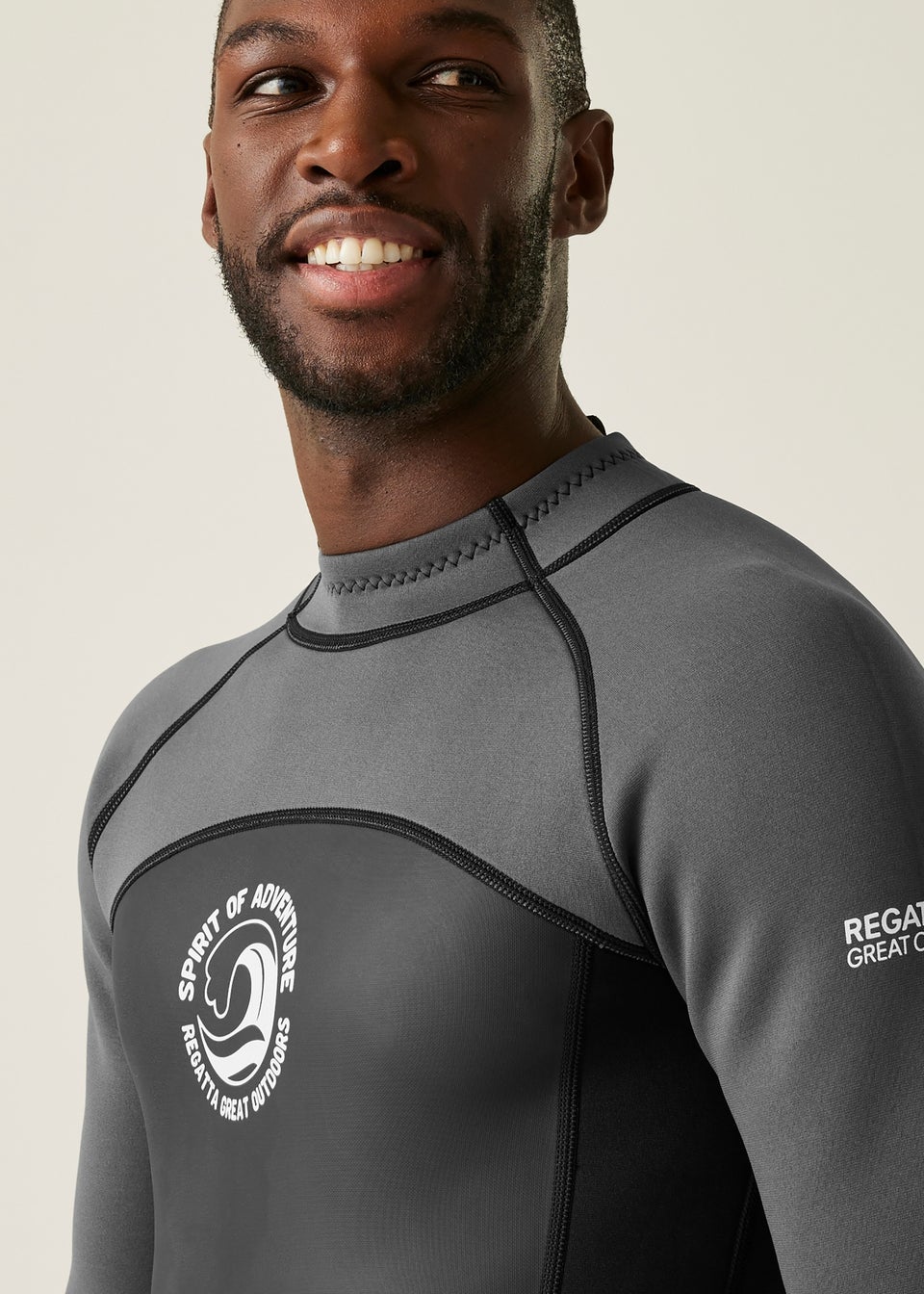 Regatta Black Dark Grey White Full Lightweight Wetsuit