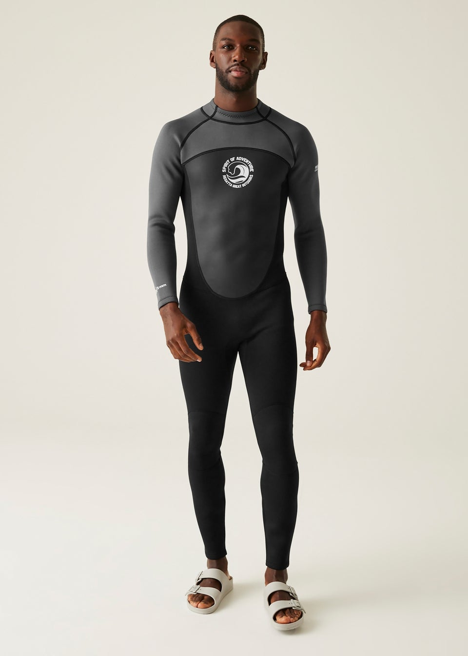 Regatta Black Dark Grey White Full Lightweight Wetsuit
