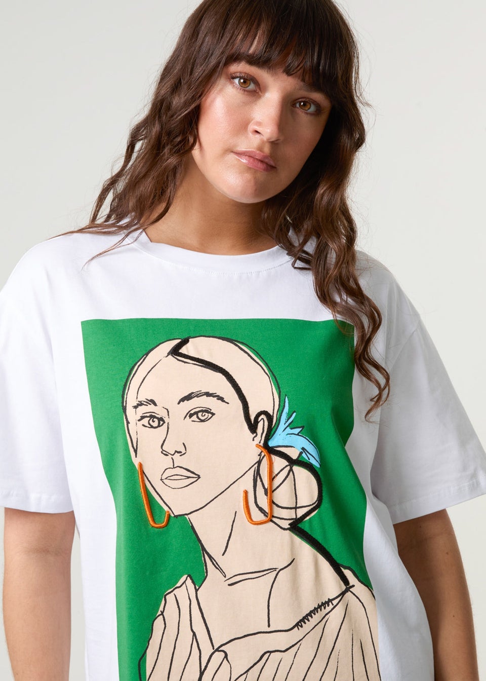 Blue Vanilla White Woman Portrait Top
