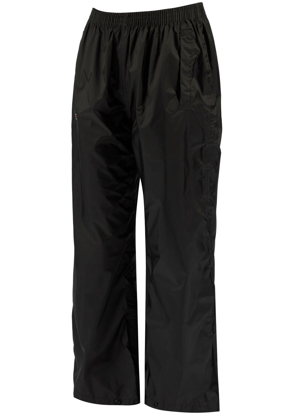 Regatta Kids Pack It Black Waterproof Breathable Isolite Overtrousers (2-14 yrs)