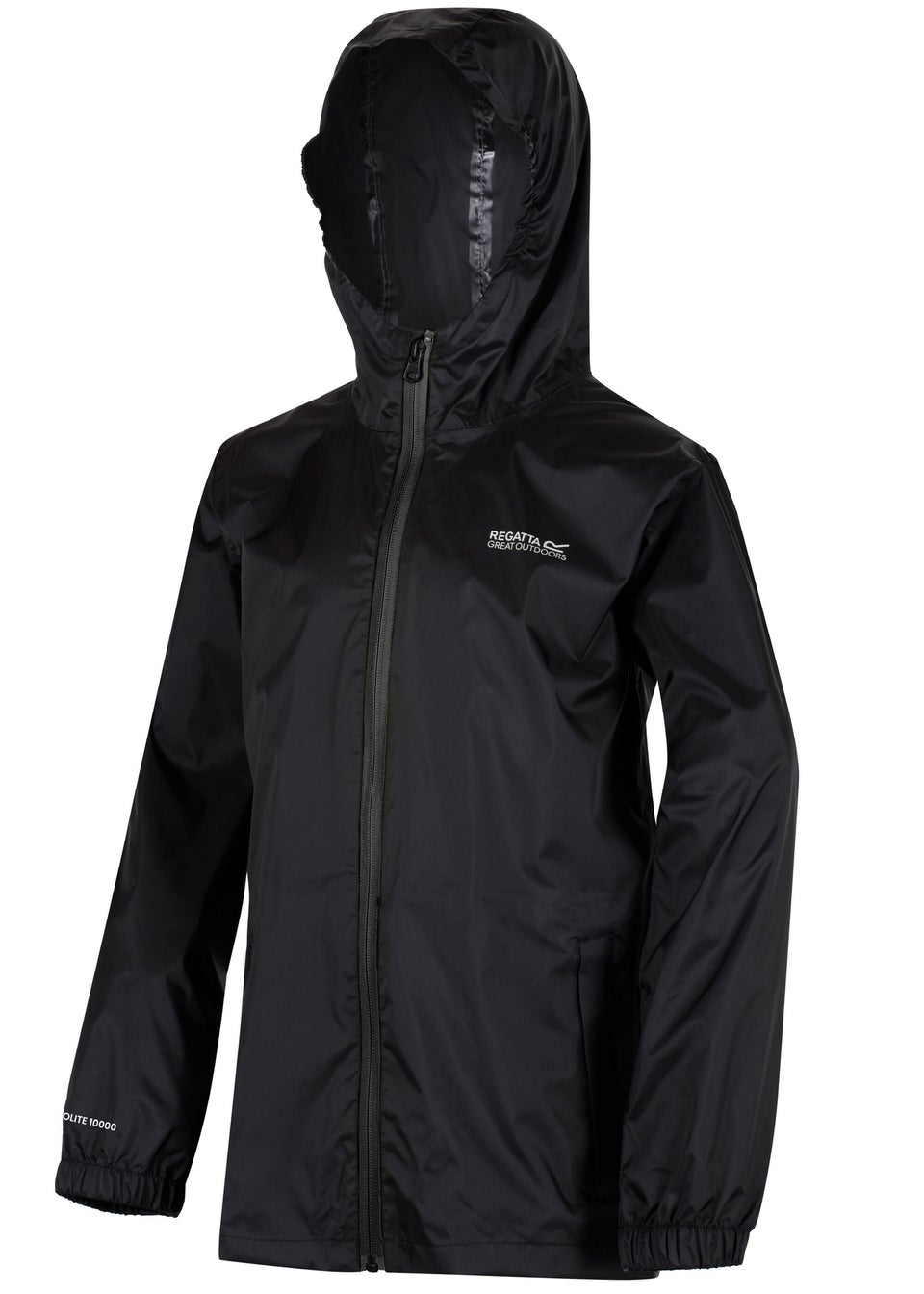 Regatta Black Kids Pack-It III Waterproof Breathable Isolite Jacket (3-16 Years)