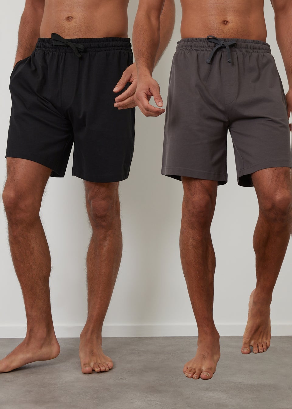 Threadbare Black 2 Pack Cotton Blend Lounge Shorts