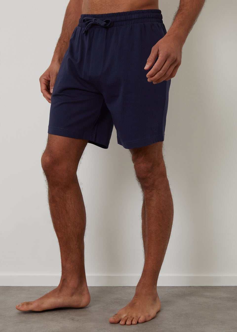 Threadbare Navy 2 Pack Cotton Blend Lounge Shorts