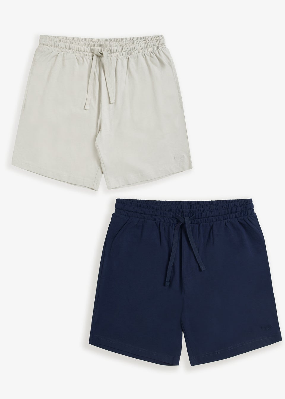 Threadbare Navy 2 Pack Cotton Blend Lounge Shorts