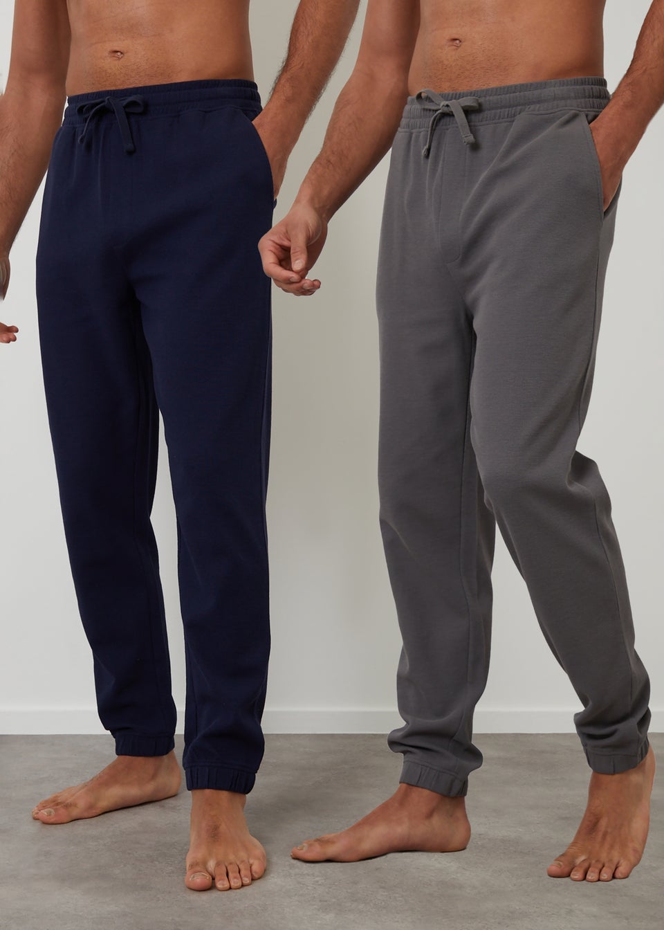 Threadbare Navy 2 Pack Waffle Textured Cotton Lounge Pants