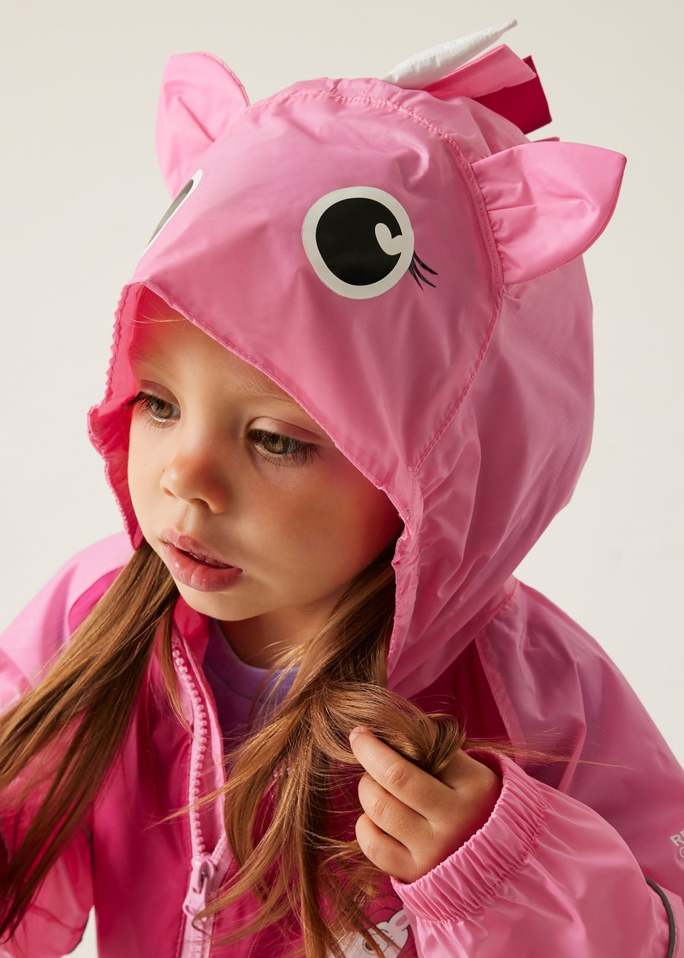 Regatta Luna Pink Kids Charco Waterproof Breathable Isolite Rainsuit (6 Months - 6 Years)