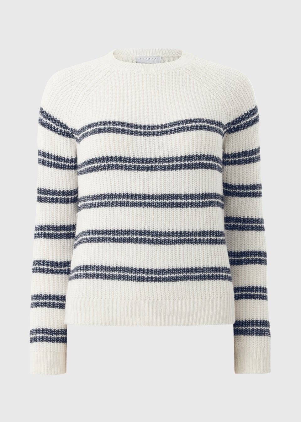 Cream Stripe Knitted Jumper