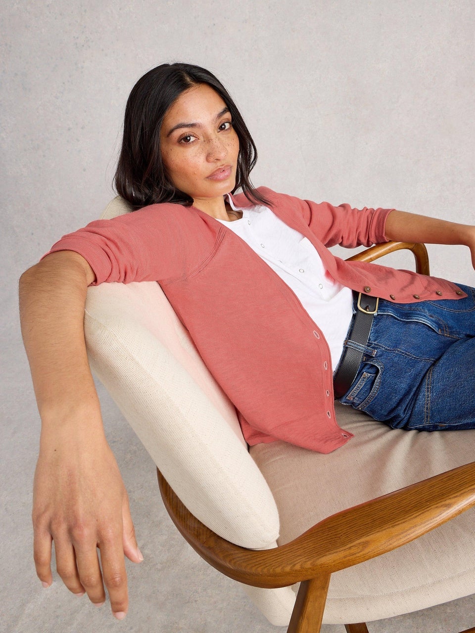 Strickjacke Naria aus Leinenmischung