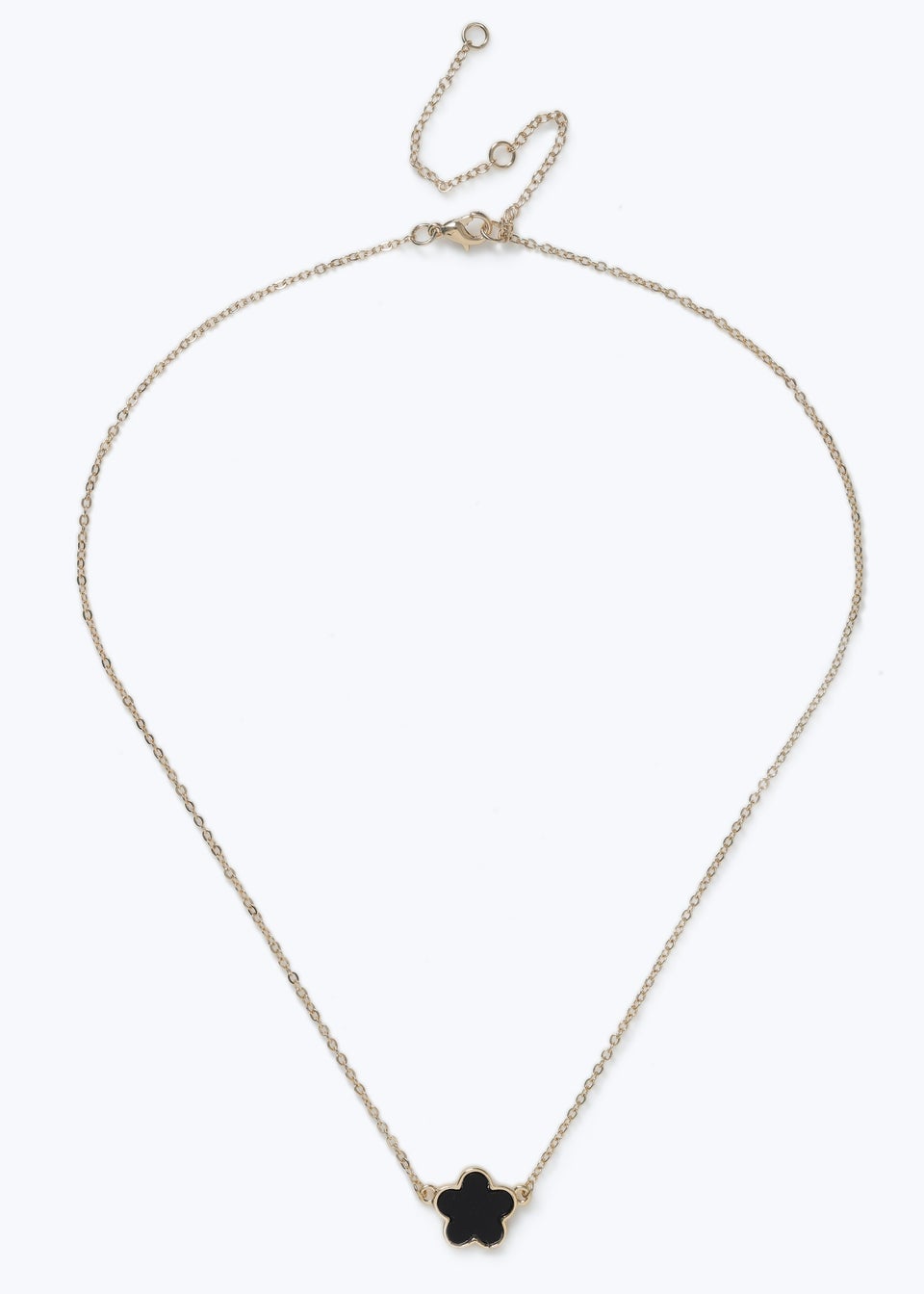 Muse Black Flower Necklace