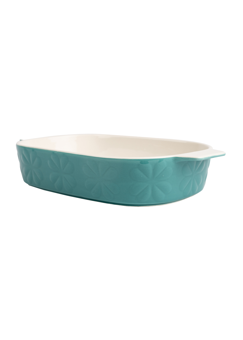 Beau & Elliot Teal Carnaby Small Porcelain Embossed Oven Dish