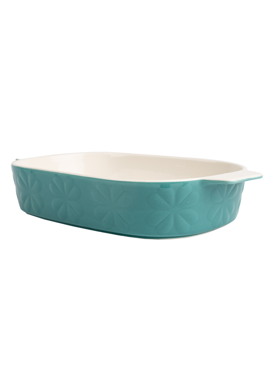 Beau & Elliot Teal Carnaby Large Porcelain Embossed Oven Dish