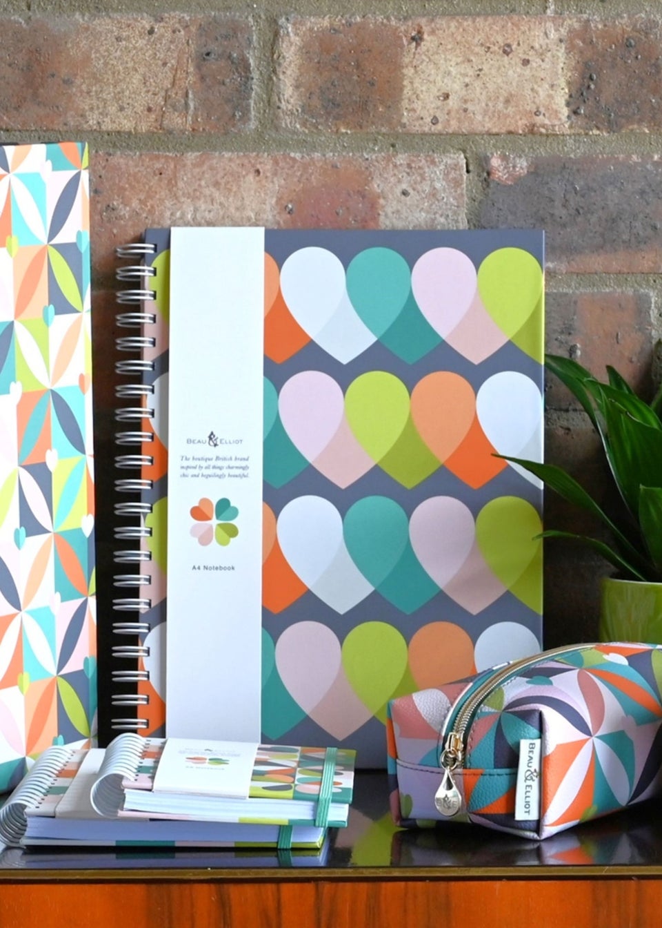 Beau & Elliot Multi Coloured Carnaby Notebook A4 Eclipse