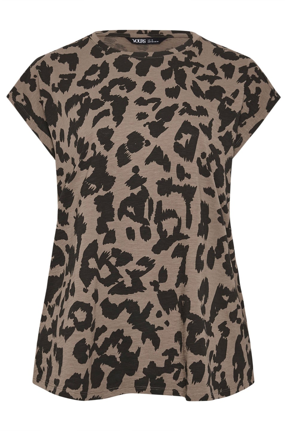 Yours Plus Size Brown Leopard Print T-Shirt